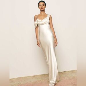 Reformation Ronda Silk Ivory Brand New